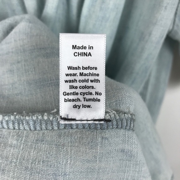 NWOT Anthropologie Michael Stars‎ Off the Shoulder Chambray Dress Size XS - Picture 10 of 10